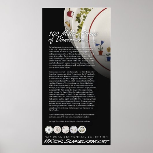 Viktor Schreckengost Dinnerware Legacy Poster (Voorkant)