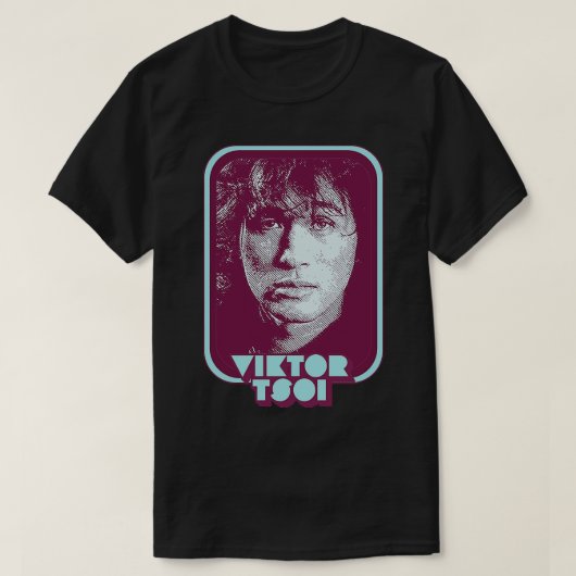 Viktor Tsoi K Retro 80s Fan Design T-shirt (Design voorkant)