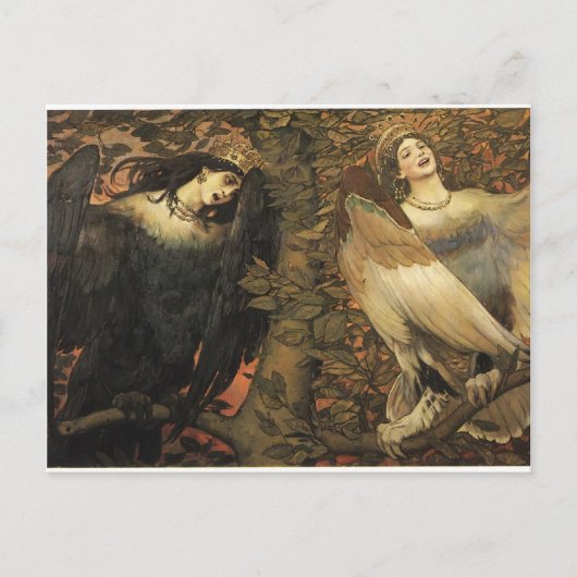 Viktor Vasnetsov - De vogels van Joy en Sorrow Briefkaart (Voorkant)