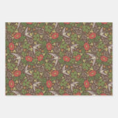 Viktoriaanse Engelse Tuin Mix Vogels Bessen Inpakpapier Vel (Voorkant 2)