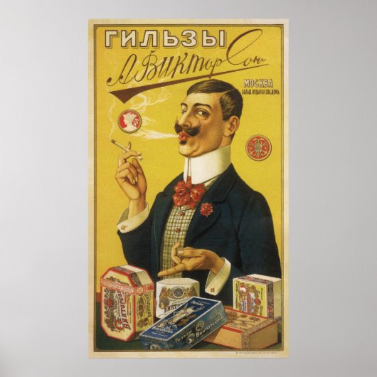 Viktorsons Cigarette Papers - Adverteren Poster (Voorkant)
