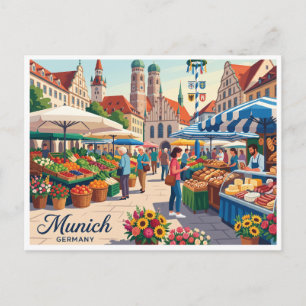 Viktualienmarkt München Duitsland Briefkaart