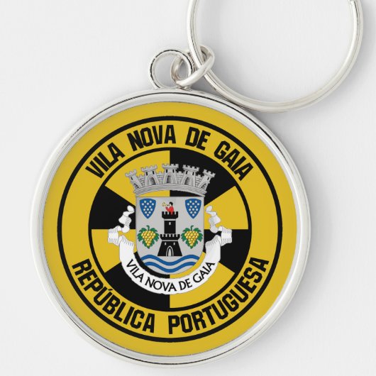 Vila Nova de Gaia Round Emblem Sleutelhanger (Voorkant)