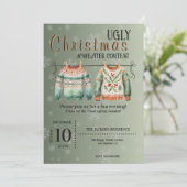 Vilain concours de pull de Noël Invitations sur me (Debout devant)