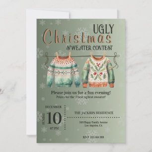 Vilain concours de pull de Noël Invitations sur me
