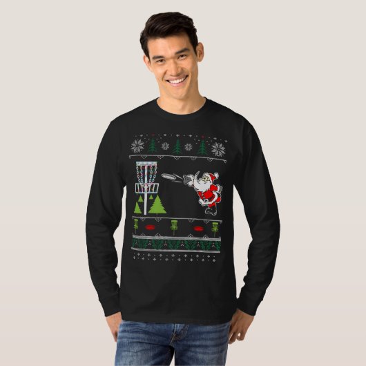 Vilain Disque Golf Père Noël Sweat Noël Drôle Noël (Devant entier)