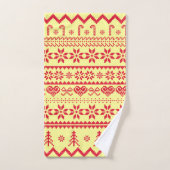 Vilain Motif Abstrait de Noël (Serviette à main)