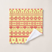 Vilain Motif Abstrait de Noël (Gant de toilette)