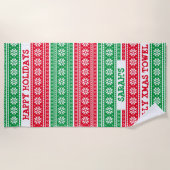 Vilain Noël Sweater serviette de plage personnalis (Devant)