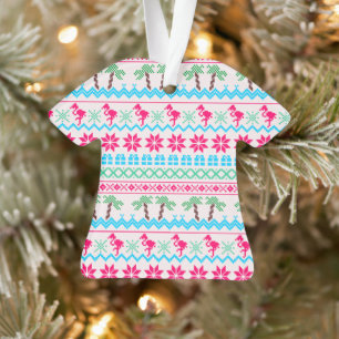 Vilain pull de Noël Flamant rose Tropical