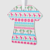 Vilain pull de Noël Flamant rose Tropical (devant)