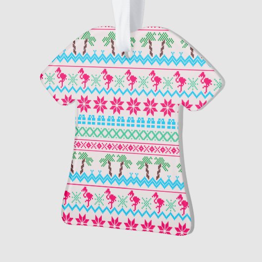 Vilain pull de Noël Flamant rose Tropical (devant)