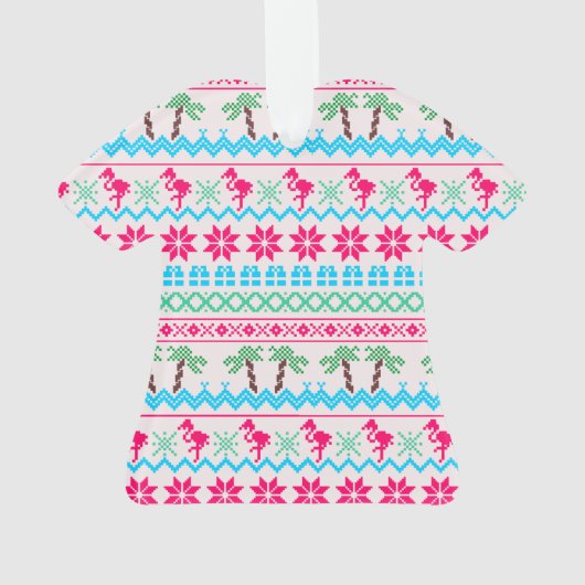 Vilain pull de Noël Flamant rose Tropical (dos)