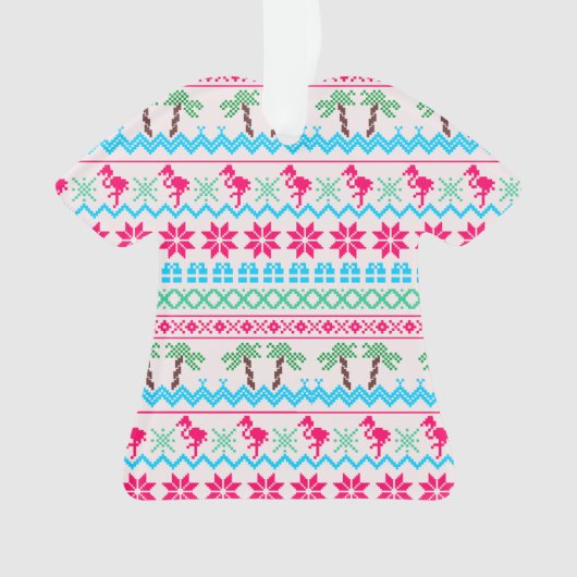 Vilain pull de Noël Flamant rose Tropical (devant)