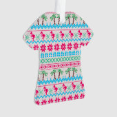 Vilain pull de Noël Flamant rose Tropical (devant)