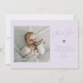 Vilain violet Faire-part de naissance photo (Dos)