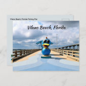 Vilano Beach, Florida Vist Pier Briefkaart (Voorkant / Achterkant)
