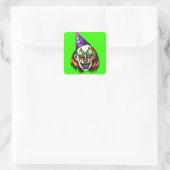 Vile Evil Clown Vierkante Sticker (Tas)