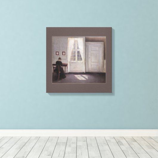 Vilhelm Hammershøi CC0280 (30 op 76,2 cm) Canvas Afdruk (Insitu (Houten vloer))