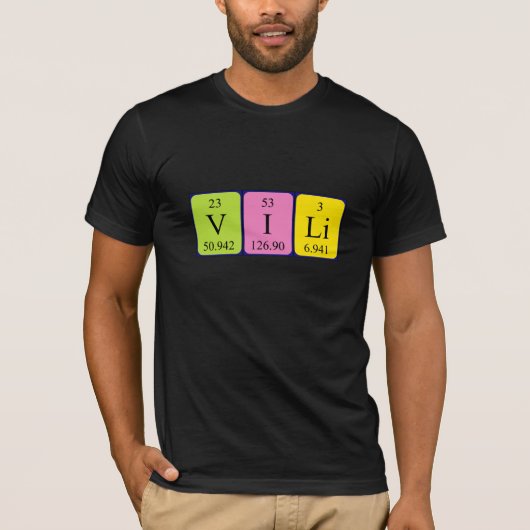 Vili periodieke tabelnaam shirt (Voorkant)