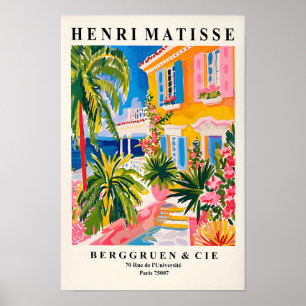 Villa-architectuurprint, esthetische Matisse-poste Poster