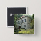 Villa Bertramka-Mozart-Prague Vierkante Button 5,1 Cm (Voorkant /achterkant)