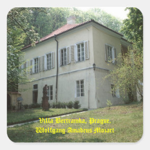 Villa Bertramka-Mozart-Prague Vierkante Sticker