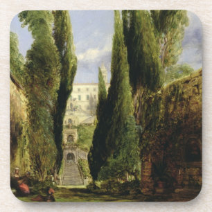 Villa D'Este, Tivoli (olie op doek) Onderzetter