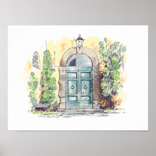 Villa Door Florence poster (Voorkant)