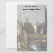 Villa door het Zee van Arnold Bocklin, symbolistis Briefpapier (Voorkant / Achterkant)