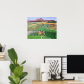 Villa in het dorp poster (Thuiskantoor)