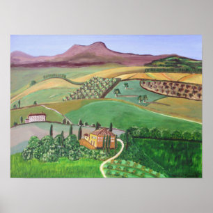 Villa in het dorp poster