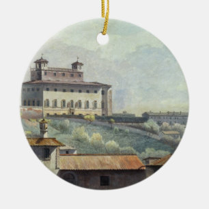 Villa Medici, Rome, c.1776 (olie op papier) Keramisch Ornament