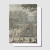Villa,  olieverfschilderij bruiloft vellum uitnodigingen (Offset)