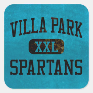 Villa Park Spartans Atletiek Vierkante Sticker