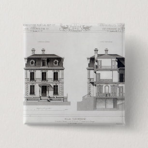 Villa Suburbaine, Premier Chasse in St. Cloud Vierkante Button 5,1 Cm