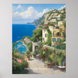Villa Treville Positano Italië Poster