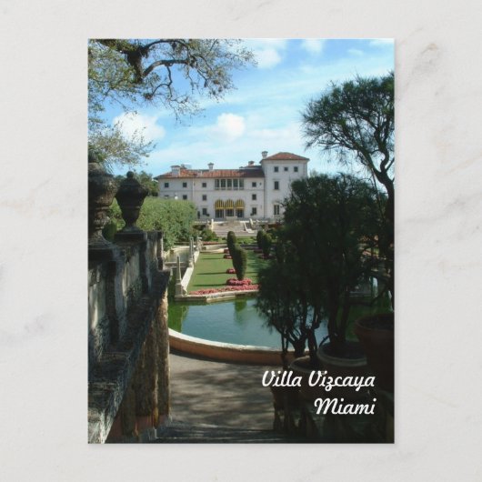 Villa Vizcaya Briefkaart (Voorkant)