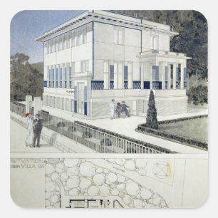 Villa Wagner, Wenen Vierkante Sticker