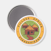 Village Africa Fridge Magnet ! (Recto/Verso)
