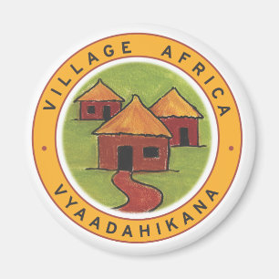 Village Africa Fridge Magnet !