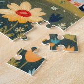 Village arc-en-ciel en art populaire Puzzle (Côté)