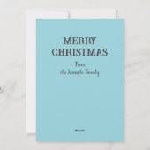 Village bleu de Noël Art Carte plate de vacances (Dos)