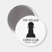 Village Chess Club Magneet (Voorkant / Achterkant)