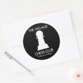 Village Chess Club Ronde Sticker (Envelop)