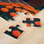 Village d'Automne & Charrette de Fleurs Puzzle (Côté)