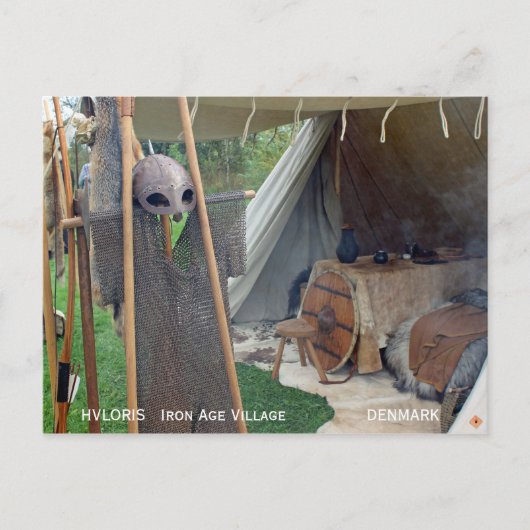 Village de l'âge de fer Hvolris/Danemark Carte pos (Devant)