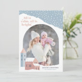 Village de neige | Carte de vacances photo (Debout devant)