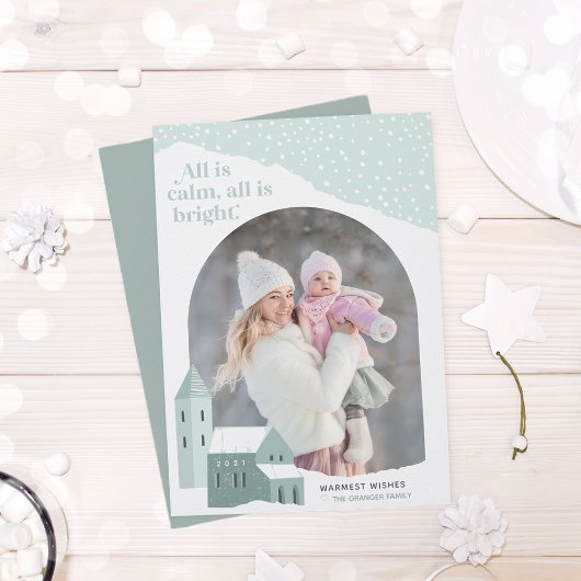 Village de neige | Carte de vacances photo