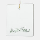 Village de neige en céramique ornement de Noël (Gauche)